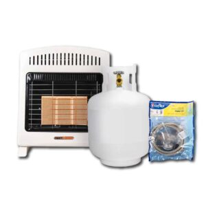 Kit Calefactor Hg3wLp con Cilindro P/gas 9.5 kg blanco y Regulador
